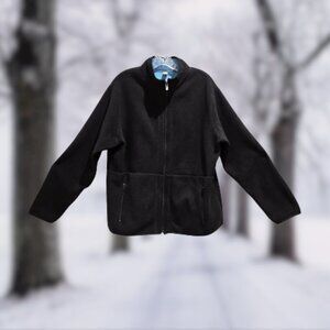 Fleece Black/Turquoise Reversible Jacket